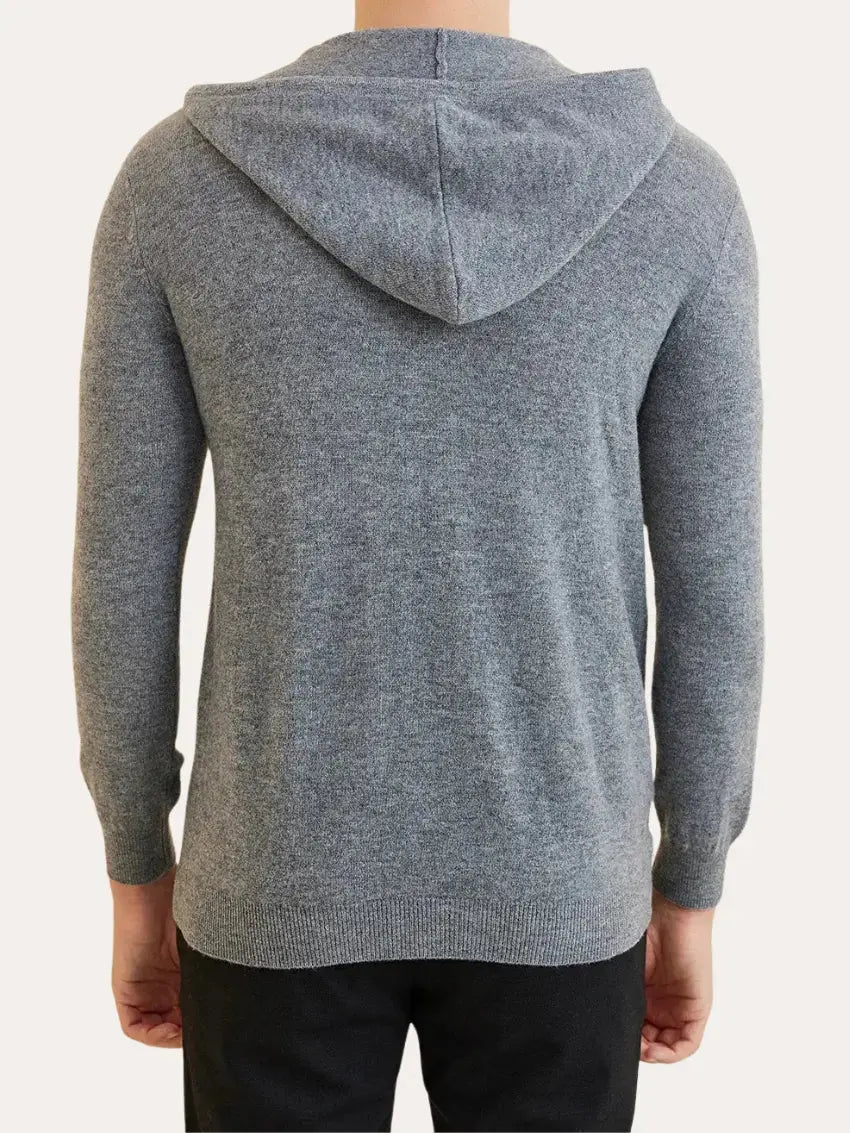 Cashmere Strik Zip Vest - Mørkegrå