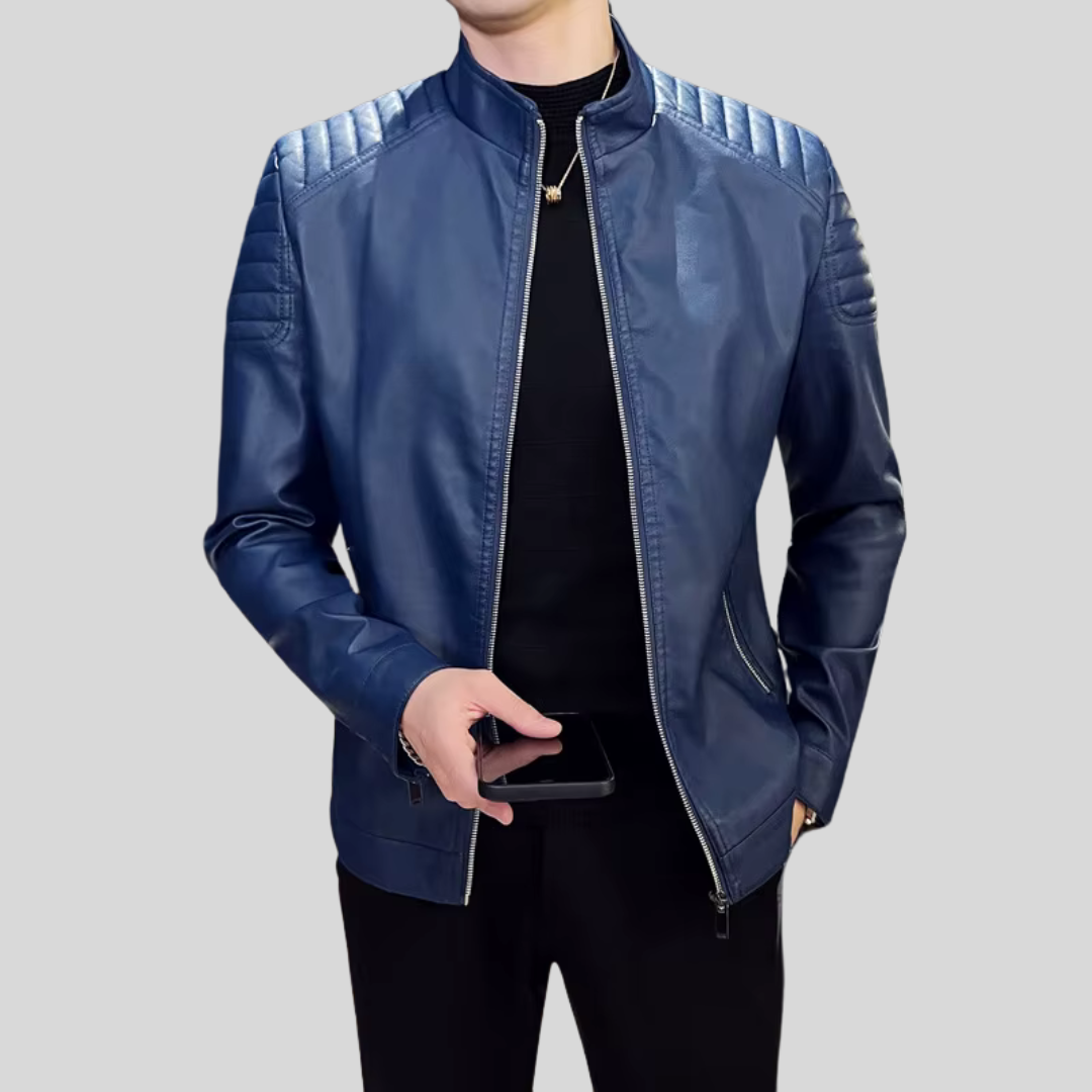 Allen | Blå motorjakke