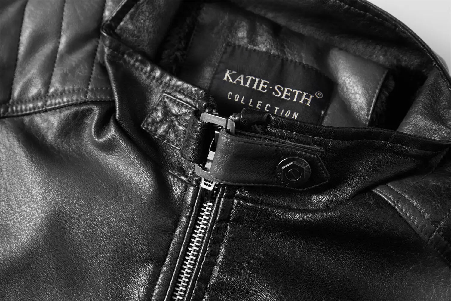 Tobias™ Rust – Rødbrun motorcykeljakke med patch-detaljer