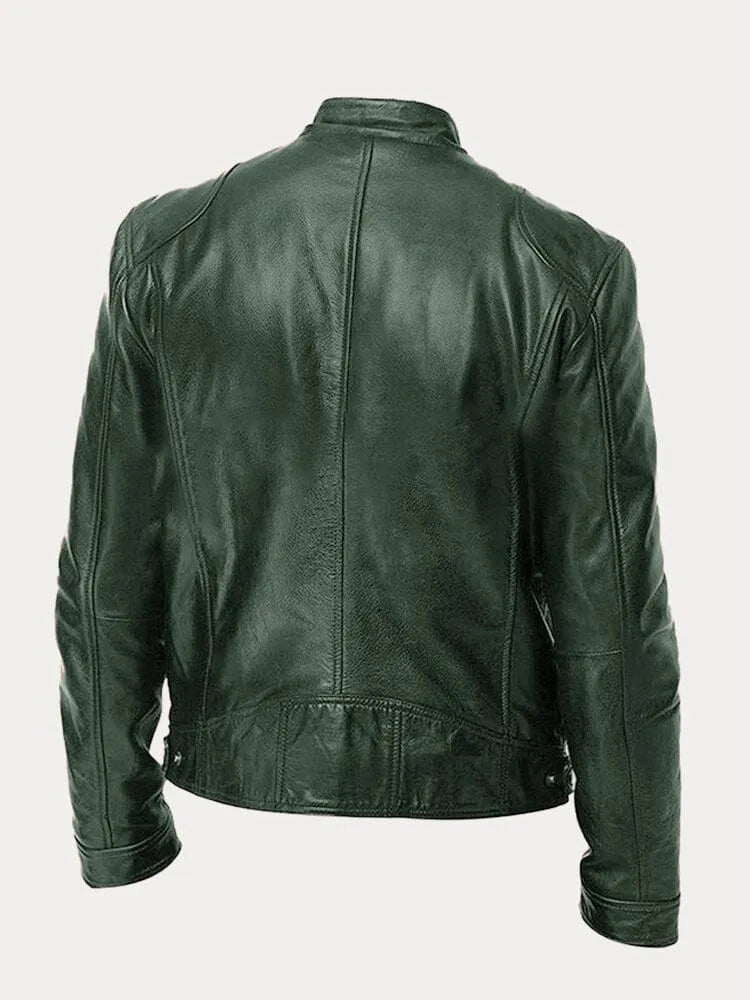 Victor | Casual Læderjakke: Tidløst Design og Komfort